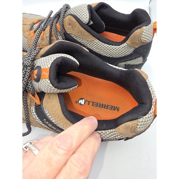 Merrell Men\'s Accentor Low Suede Trail Hiking Shoes Otter / Burnt Orange Sz 11.5 main image 11